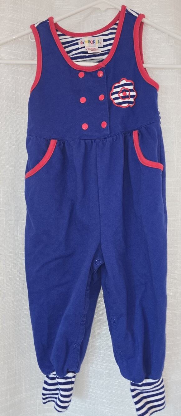 Vintage 90s Gymboree Rainbow Tag Romper small